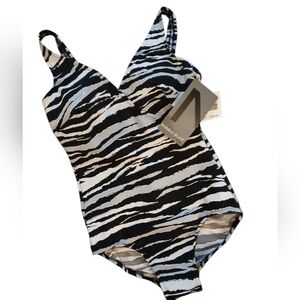 Magicsuit Black and White Zebra Print One Piece Swimsuit